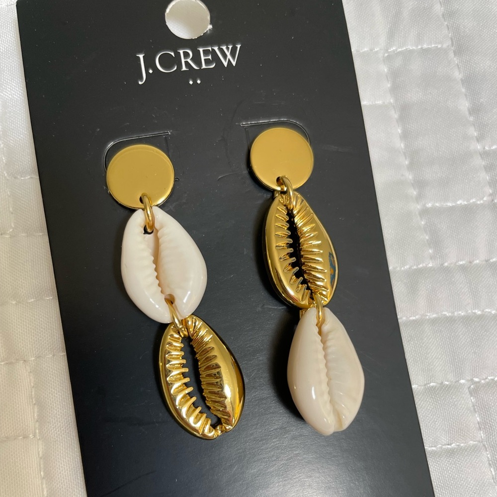 J.Crew Shell Drop Statement Earrings - image 2